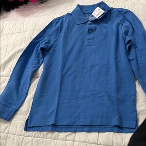 Boys blue brand new Crewcuts long sleeve shirt. New with tags.